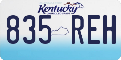 KY license plate 835REH