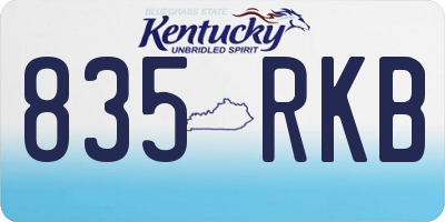 KY license plate 835RKB