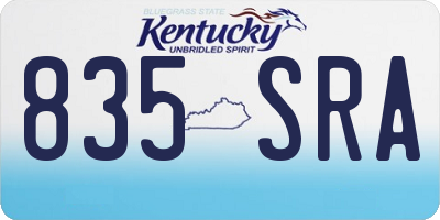KY license plate 835SRA