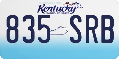 KY license plate 835SRB