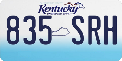 KY license plate 835SRH