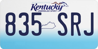 KY license plate 835SRJ