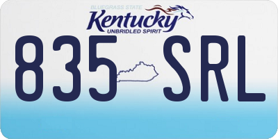 KY license plate 835SRL