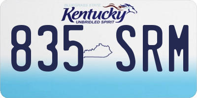 KY license plate 835SRM
