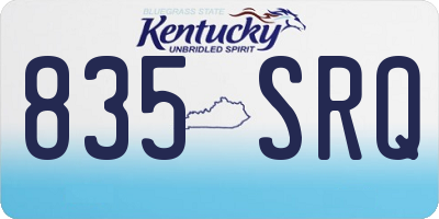 KY license plate 835SRQ