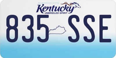 KY license plate 835SSE