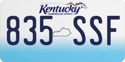 KY license plate 835SSF