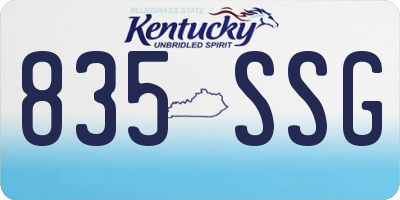 KY license plate 835SSG