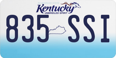 KY license plate 835SSI