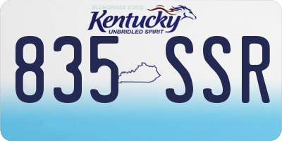 KY license plate 835SSR