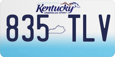 KY license plate 835TLV