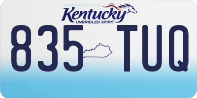 KY license plate 835TUQ