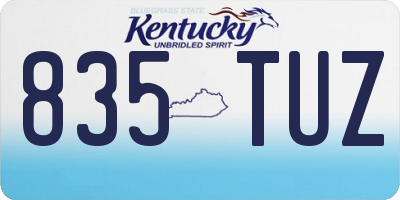 KY license plate 835TUZ