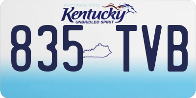 KY license plate 835TVB