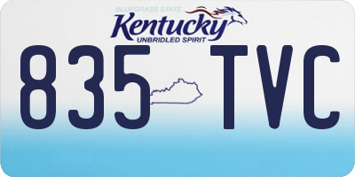 KY license plate 835TVC