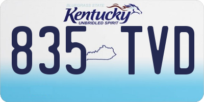 KY license plate 835TVD