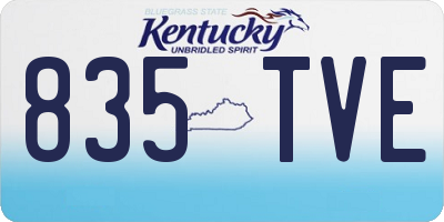 KY license plate 835TVE