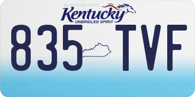 KY license plate 835TVF