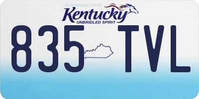 KY license plate 835TVL