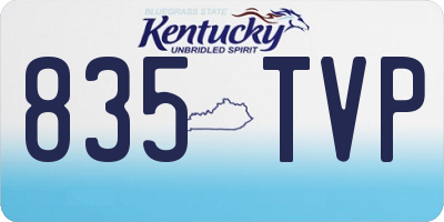 KY license plate 835TVP