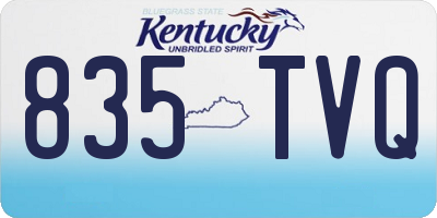 KY license plate 835TVQ