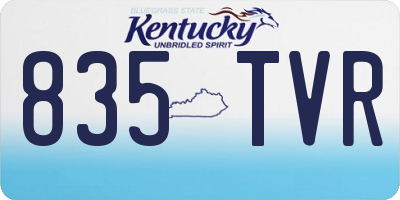 KY license plate 835TVR