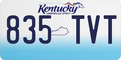 KY license plate 835TVT
