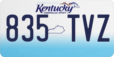 KY license plate 835TVZ