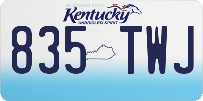 KY license plate 835TWJ
