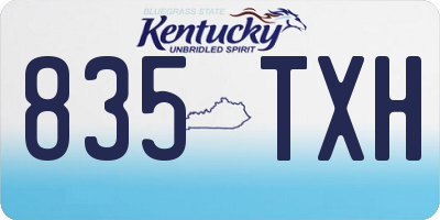 KY license plate 835TXH