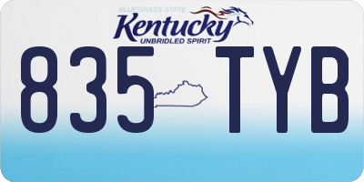KY license plate 835TYB