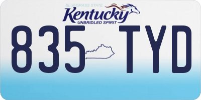 KY license plate 835TYD