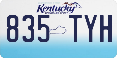 KY license plate 835TYH