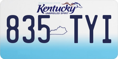 KY license plate 835TYI