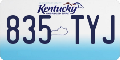 KY license plate 835TYJ