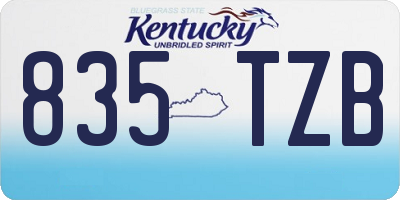KY license plate 835TZB