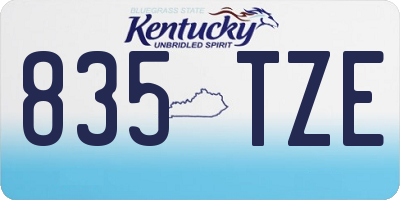 KY license plate 835TZE