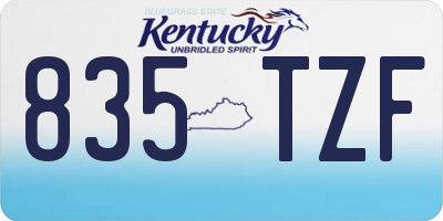 KY license plate 835TZF
