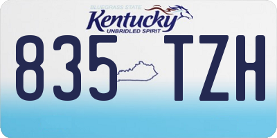 KY license plate 835TZH