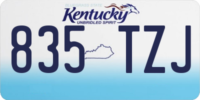 KY license plate 835TZJ