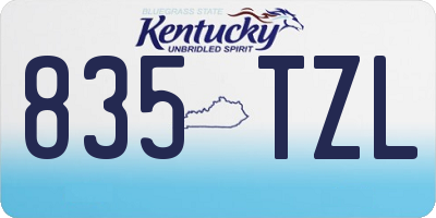 KY license plate 835TZL