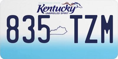KY license plate 835TZM
