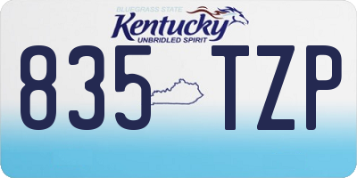 KY license plate 835TZP
