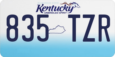 KY license plate 835TZR