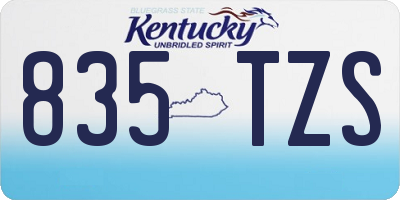 KY license plate 835TZS