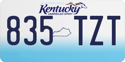 KY license plate 835TZT