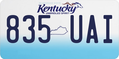 KY license plate 835UAI