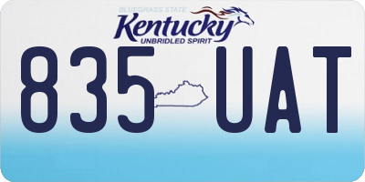 KY license plate 835UAT