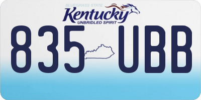 KY license plate 835UBB