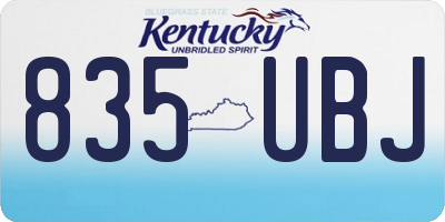 KY license plate 835UBJ